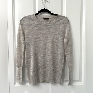 Long sleeved metallic sweater
